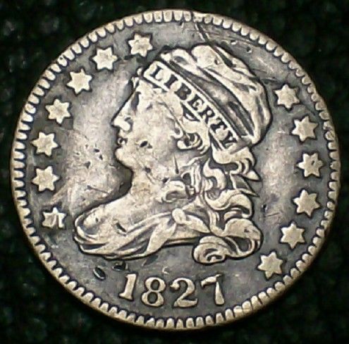 SCARCE   1827 CAPPED BUST DIME   EXTRA FINE   XF EF  