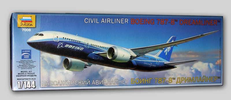 BOEING 787 8 DREAMLINER   1/144 Zvezda Kit #7008 NEW  