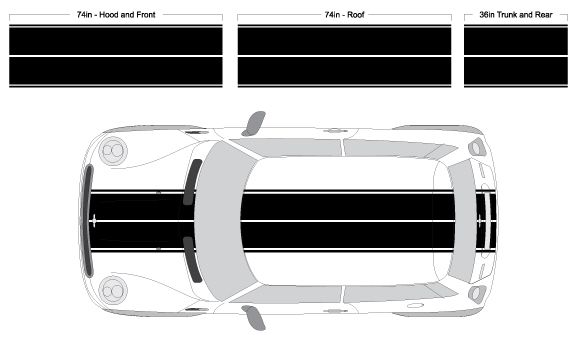 Mini Cooper Clubman Rally Racing Stripes Decals  