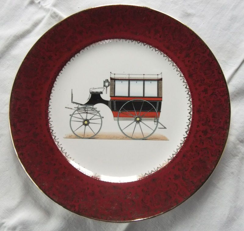 VINTAGE SALEM IMPERIAL 23K GOLD PLATE BUGGY BURGANDY  