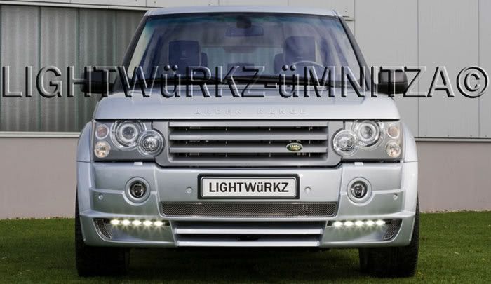 Range Rover HSE Sport bumper LED BAR TFL DRL body kit lights day time 