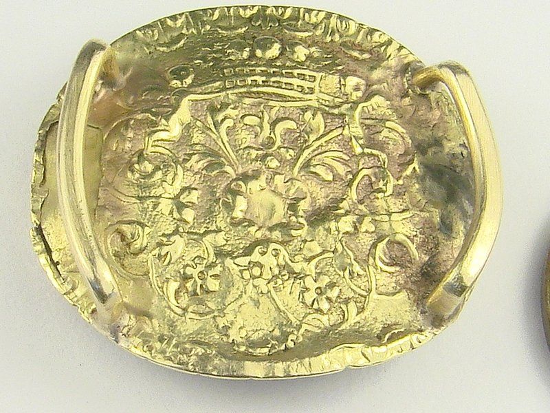 ANTIQUE 22K GOLD STUART CRYSTAL JAMES II SLIDE c1680  