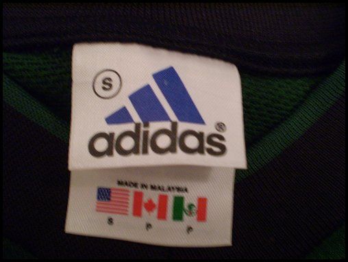 ADIDAS SOCCER WARM UP SHIRT GREEN BLACK MENS SMALL  