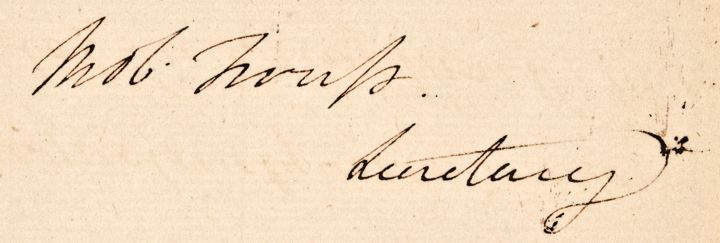 ROBERT TROUP, Document Signed, 1779  