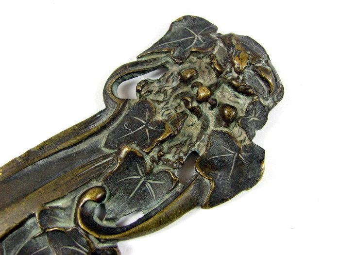 Vintage BRONZE Letter Opener A. MARIONNET FRANCE Elf Woodland Creature 