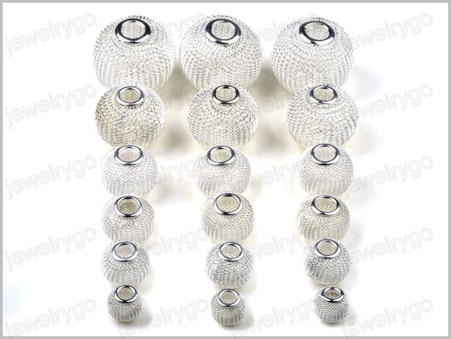 24pcs 6Size Wholesale jewelry Lot Spacer Basketball wives Earring Mesh 