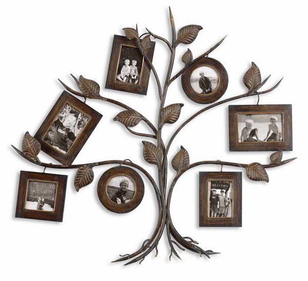 HUGE Rustic Embossed FAMILY TREE PHOTO COLLAGE Frame  