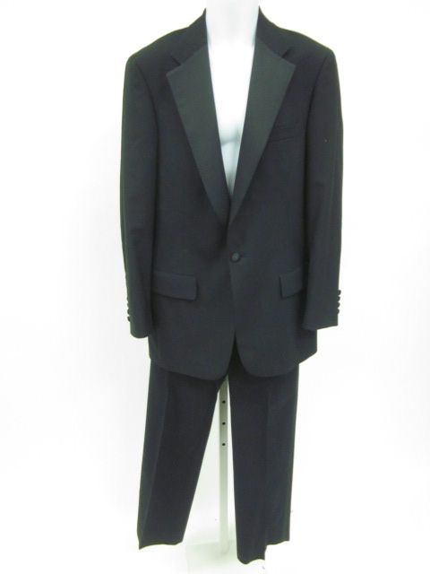 CHAPS RALPH LAUREN Mens Black Blazer Pants Suit Sz L  