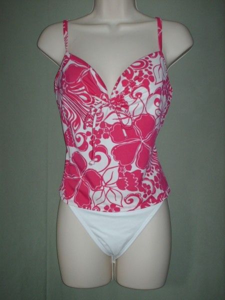 NWOT VICTORIA SECRET HIBISCUS TANKINI SWIMWEAR 8/36A  