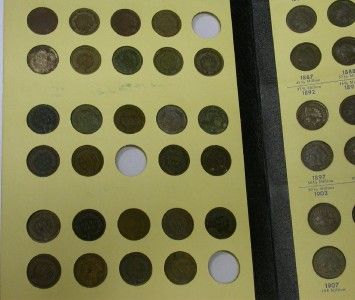 1856 1909 FLYING EAGLE & INDIAN HEAD CENT SET W/ LIBRARY OF COINS 