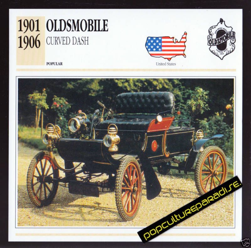 1901 1906 OLDSMOBILE CURVED DASH Car PICTURE SPEC CARD  