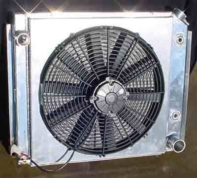 ALL ALUMINUM RADIATOR NEW 1955 57 CHEVY w/FAN & SHROUD  