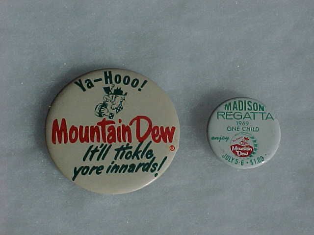   Hillbilly Pinback and Madison Regatta Pinback from the 1960s