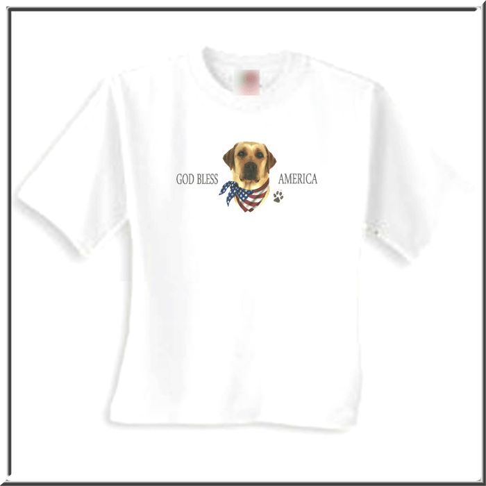 Bless America Yellow Lab Retriever Shirt S 2X,3X,4X,5X  