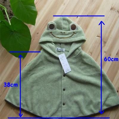 Frog Manteau shawl Baby Clothes polar fleece Coat girls boys  