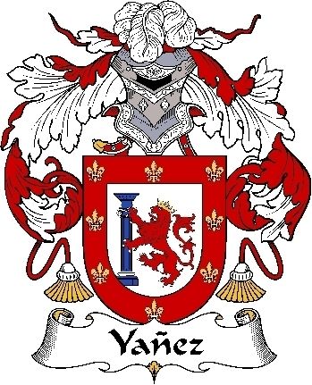 Family Crest 6 Decal  Spanish  Yañez  