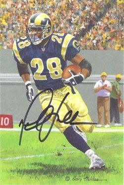 MARSHALL FAULK 2011 AUTOGRAPHED GOAL LINE ST LOUIS RAMS  