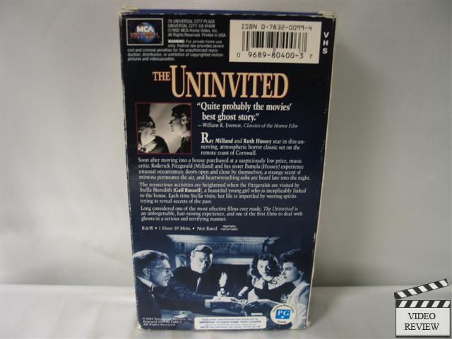 Uninvited, The (1944) * VHS Ray Milland, Ruth Hussey 096898040037 