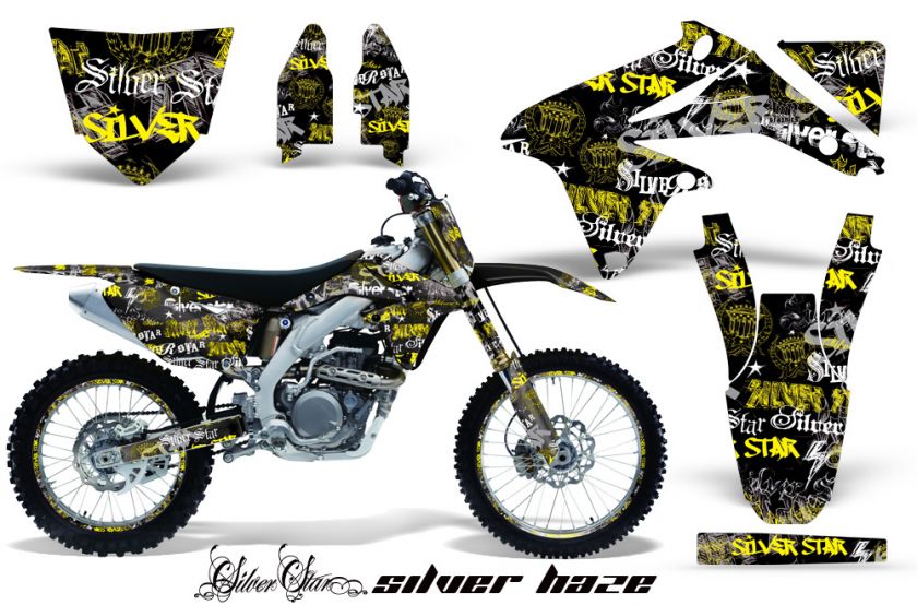   BIKE MX NUMBER PLATE STICKER DECAL KIT SUZUKI RMZ 450 08 12 SHY  