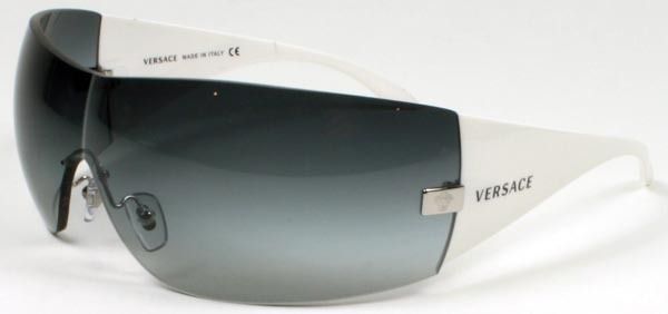 NEW VERSACE SUNGLASSES SILVER WHITE VE 2054 10008G  