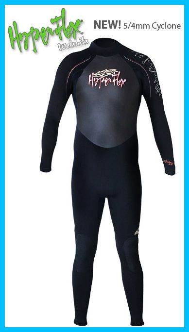 4mm Mens Full Surfing Wetsuit 5mm Hyperflex Cyclone  