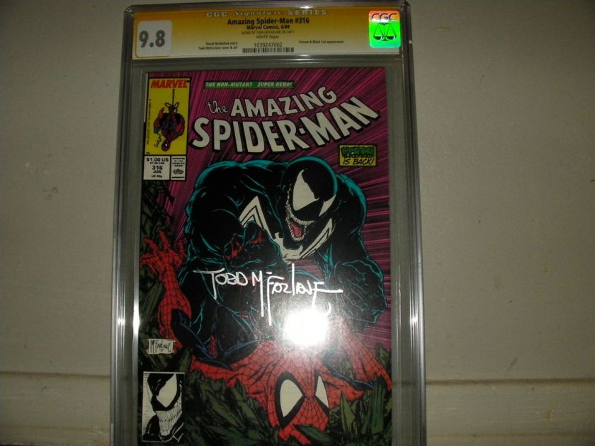   SPIDER MAN #316 CGC SS 9.8 SIGN TODD MCFARLANE EARLY VENOM  