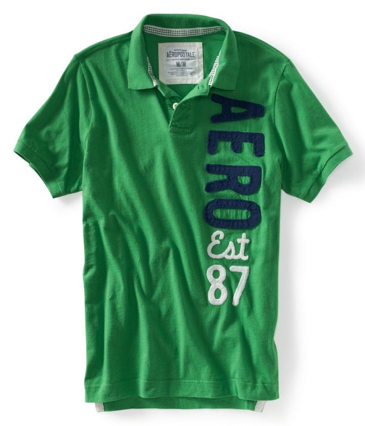 Aeropostale mens AERO est 87 polo shirt   Style # 2325  