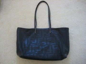 FENDI ZUCCA Woven Handbag Tote Bag USED  