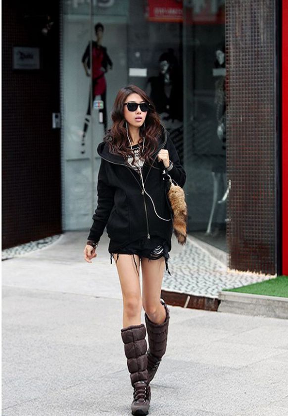 2011 F/W NEW PERSONALITY DOUBLE ZIPPER HOODIES COAT 2COLORS  