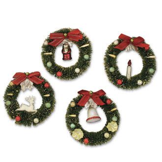 Retro WREATHS Christmas Ornaments Bethany Lowe NEW  