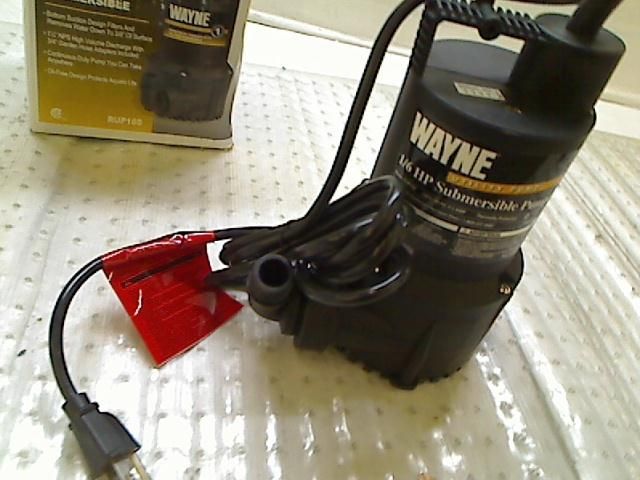 Wayne RUP160 1/6 Horsepower 3,000 GPH Oilless Submersible Utility 