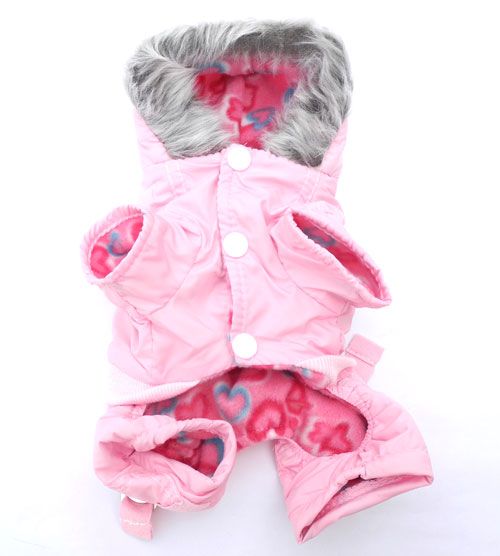 Pink Dog Hoodie Warm Winter Coat Jacket Jumpsuit APPAREL3 size  