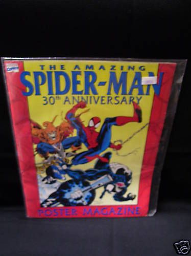 AMAZING SPIDER MAN 30TH ANNIVERSARY POSTER MAGAZINE NEW  