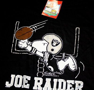 Vintage Snoopy LA Raiders t shirt NWT nfl N.W.A Eazy E  