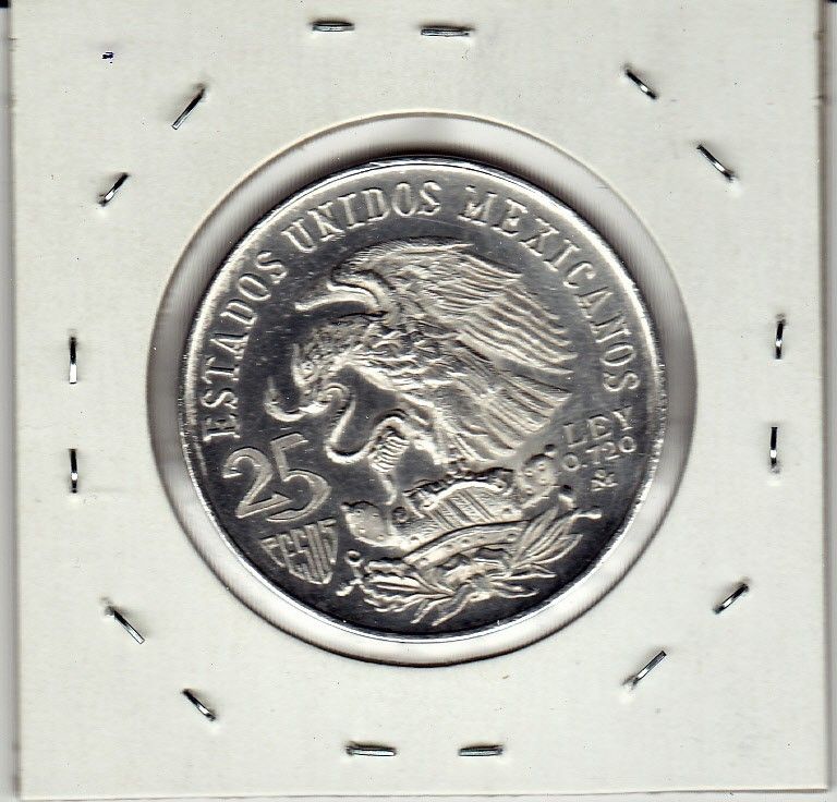 Mexico $ 25 Pesos 1968 *Brilliant* Silver Coin Woooooo  