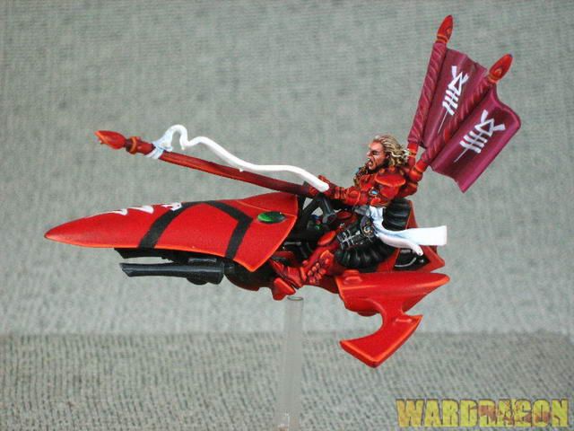 Warhammer 40K WDS painted Eldar Autarch on Jetbike 34k  