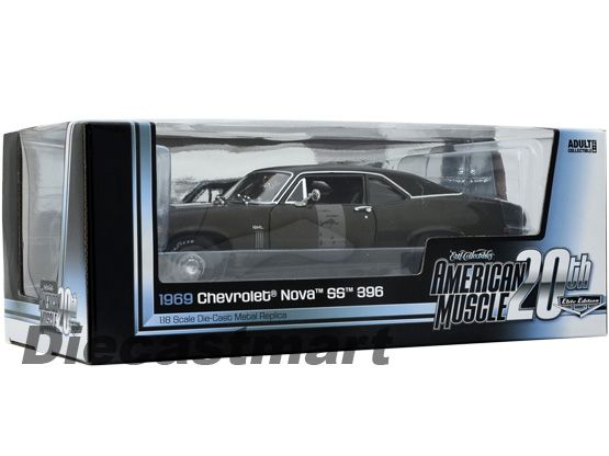 ERTL 118 1969 CHEVROLET NOVA SS 396 NEW DIECAST MODEL CAR BURNISHED 