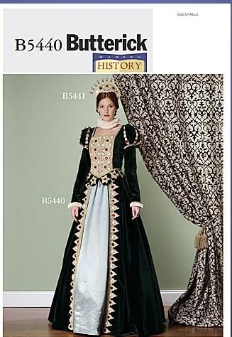 Butterick 5440 Womes Renaissance Historical costume pattern