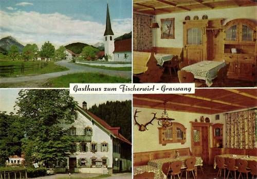 Germany postcard Bavaria Graswang Fisherwirt (154440)  