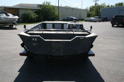 1998 Landau WeldTek 2069MV 20 Wide Jon River Fishing Aluminum Boat 