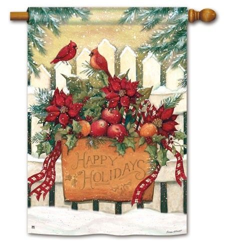 NEW HOLIDAY GATE STANDARD FLAG ARTIST SUSAN WINGET  