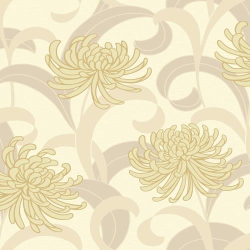 Crown   Snow Kite   Cream / Gold   M0161   Wallpaper  