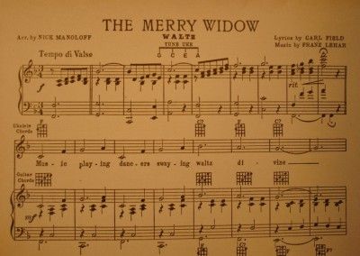 Vintage 1935 MERRY WIDOW WALTZ Sheet Music WHITEMAN (O)  