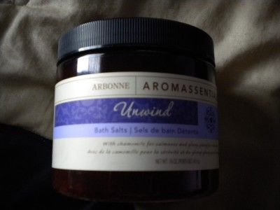 SEALED ARBONNE AROMASSENTIALS UNWIND BATH SALTS 16 oz  