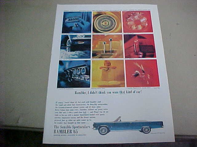 1965 Rambler Ambassador Convertible Advertisement, Ad  