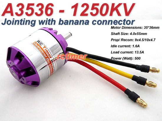 New RC Hobbies 1250KV Outrunner Brushless Motor A3536 6  