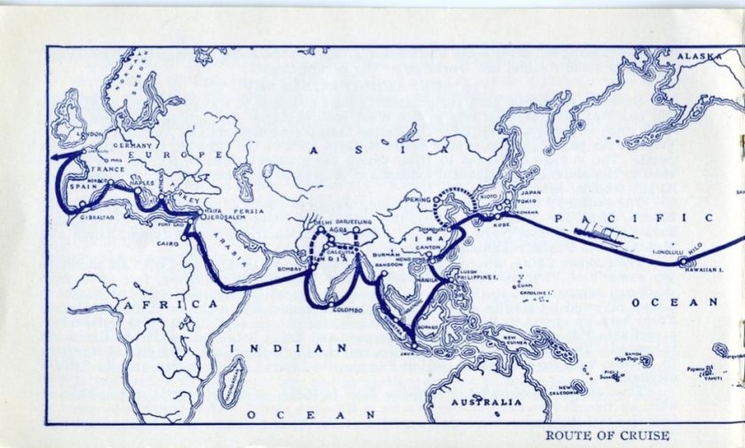   describing clark s 1927 seventh around the world abroad the s s