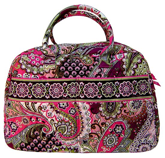 Vera Bradley Very Berry Paisley Weekender Bag Tote New  