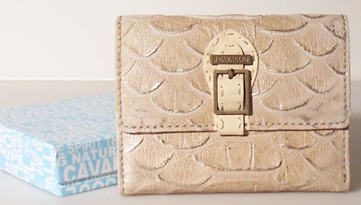 Portafoglio Donna Beige in Pelle Wallet B. Cavalli 696  