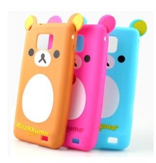 Relax Rilakkuma Lovely Bear Silicone Cute Case Cover Samsung Galaxy S2 